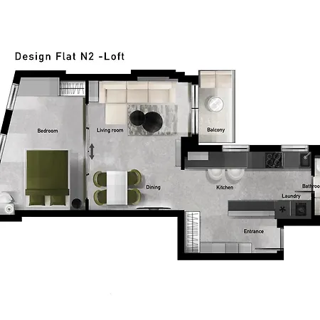 The Loft - Parking - Washer&dryer - Port View - Balcony *